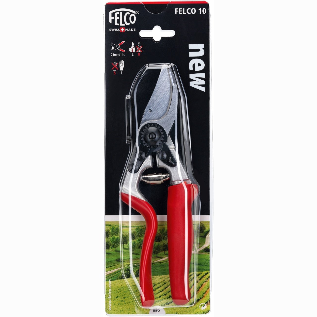 Felco 10 Ergonomic Left Hand Revolving handle Bypass Pruner F10