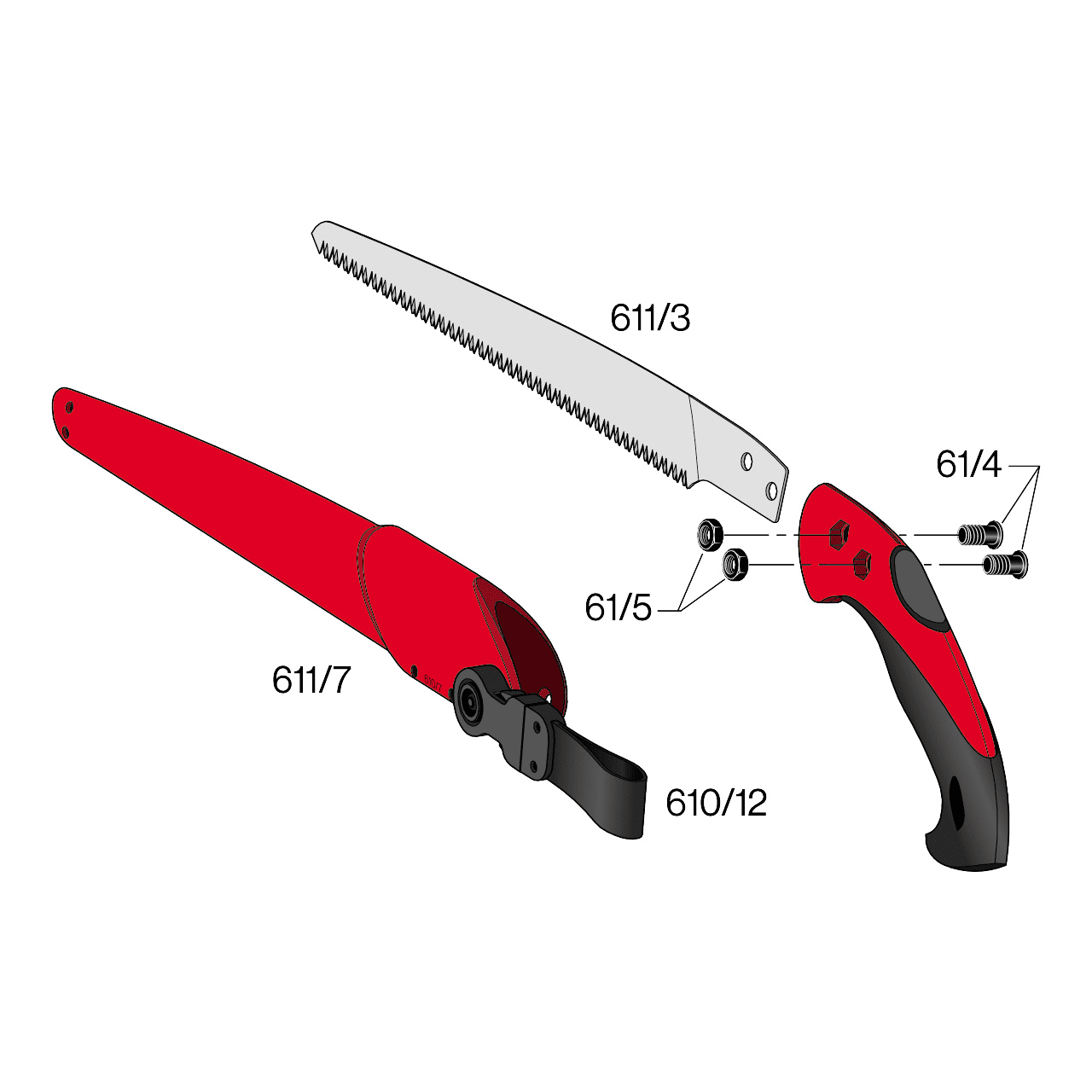 Felco 611 Pull Stroke Pruning Saw 13 in F-611